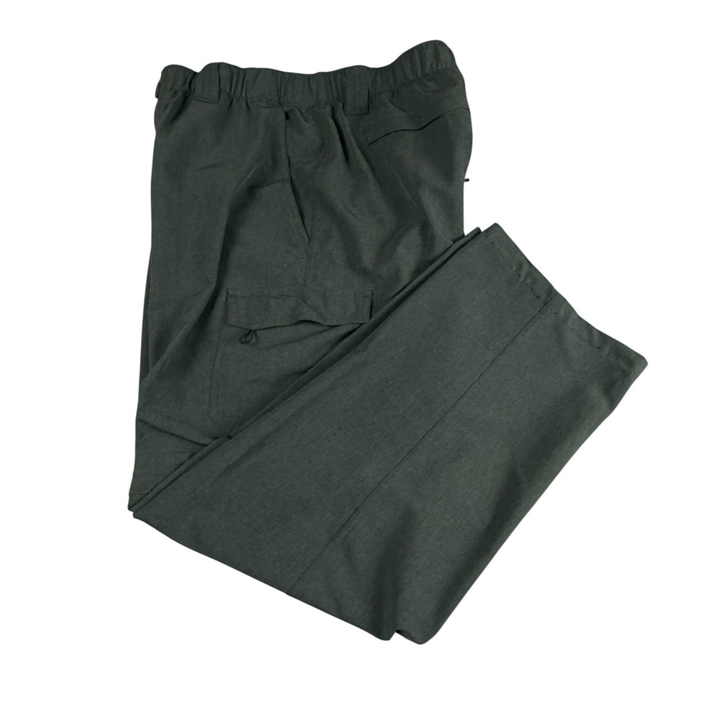 REEL LEGENDS Pants Mens Large Black Convertible Cargo Fishing Hiking 36-38x 28